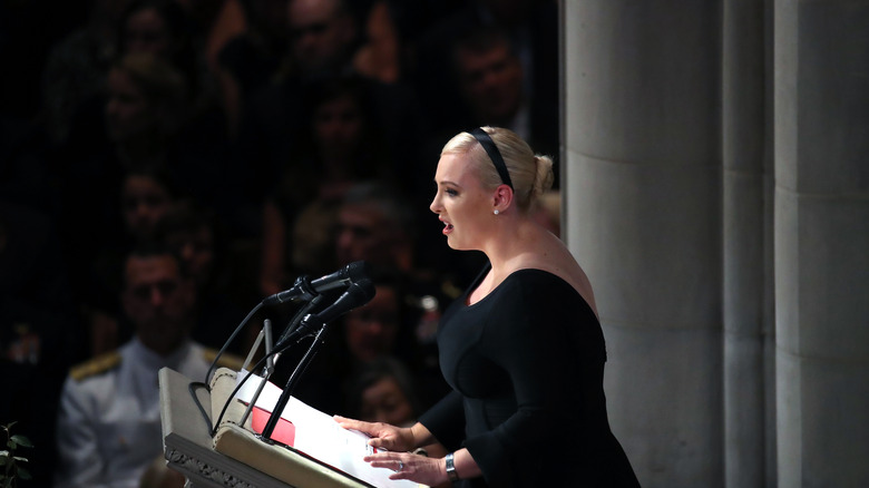 Meghan McCain at her father's funeral 