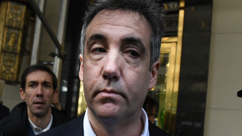 Michael Cohen leaves the building