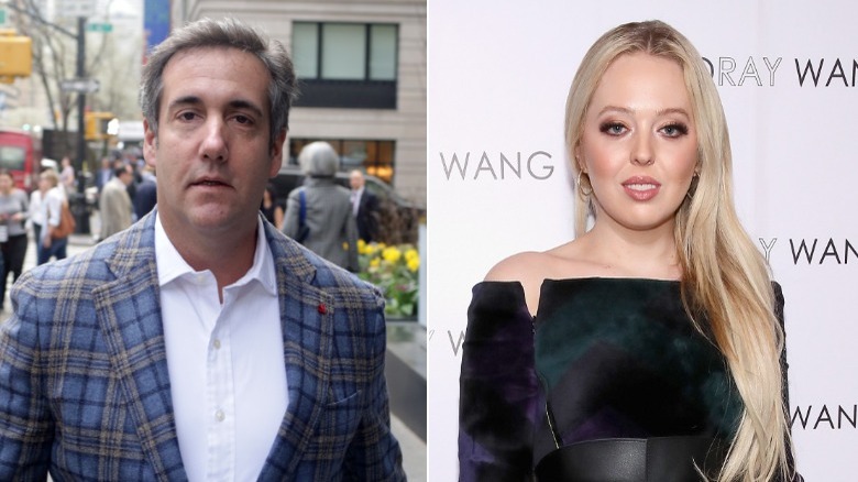 Michael Cohen looks surprised, Tiffany Trump poses