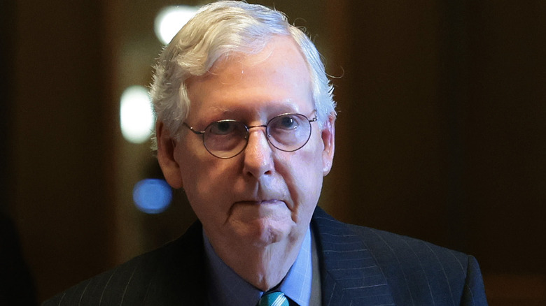 Mitch McConnell looking serious