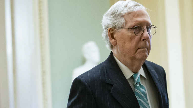 Mitch McConnell looking serious