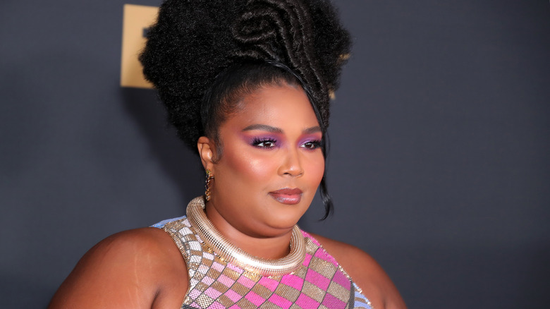 Lizzo posing on the red carpet