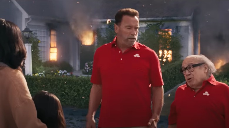 Arnold Schwarzenegger and Danny DeVito in State Farm's 2024 Super Bowl ad