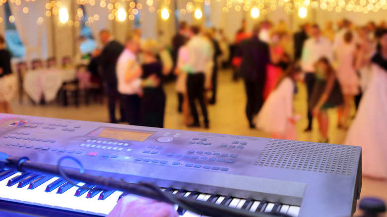 wedding band playing reception