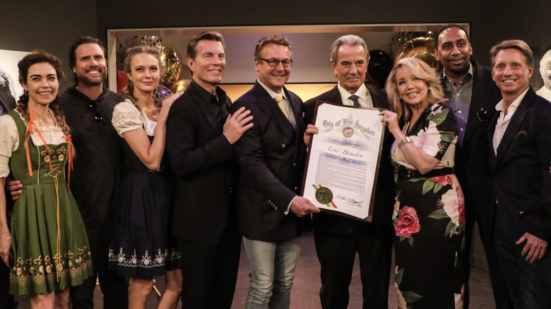 Eric Braeden Posing with co-stars