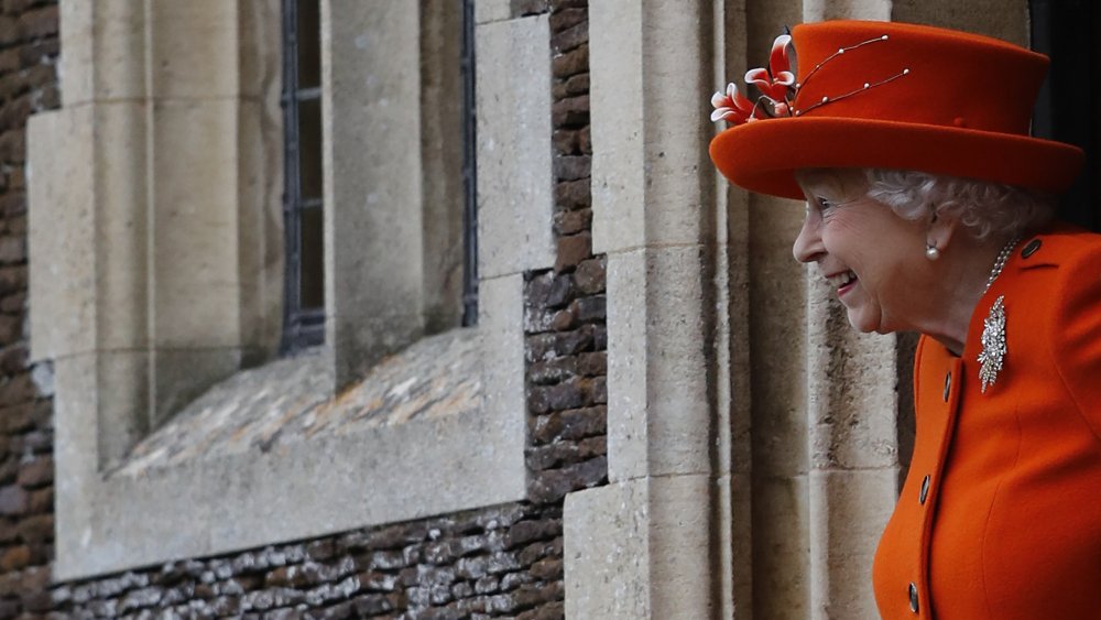 Queen Elizabeth II at St Mary Magdalene Church in Sandringham