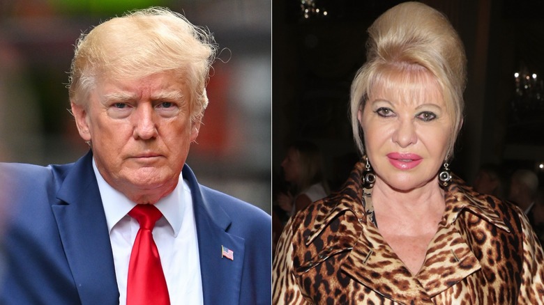 Donald Trump (L) and Ivana Trump (R)