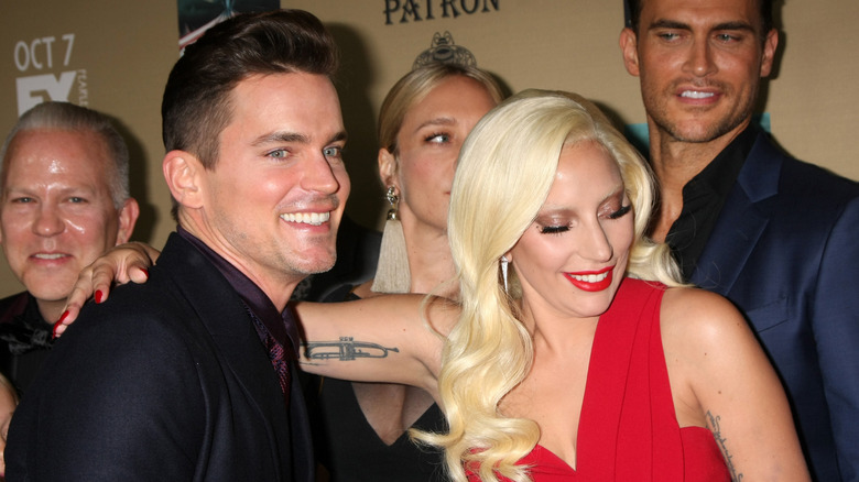 Matt Bomer, Lady Gaga smiling 