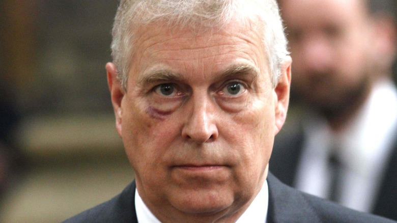 Prince Andrew with a straight face