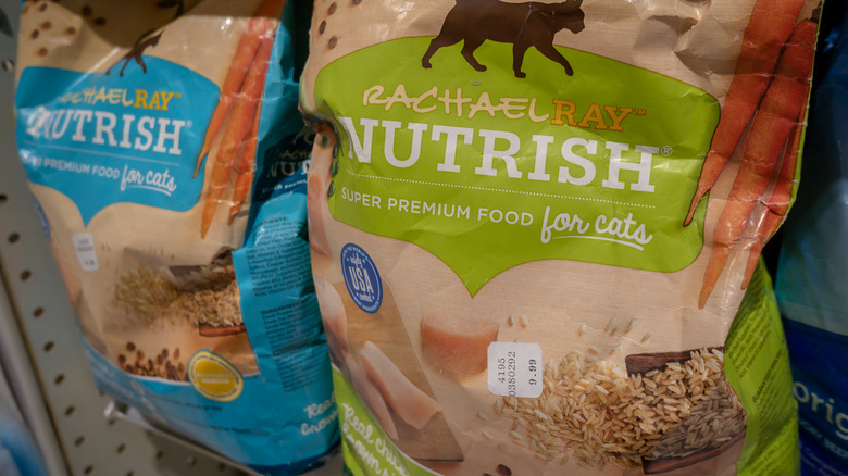 Close up of a package of Nutrish cat food 