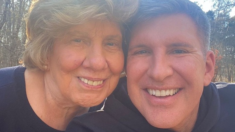 Todd Chrisley takes a selfie with his mom, Nanny Faye