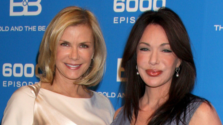 Katherine Kelly Lang and Hunter Tylo smiling