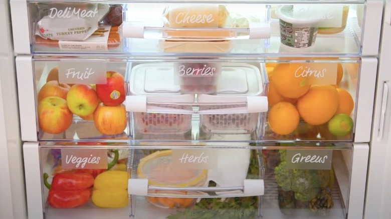 Organized fridge