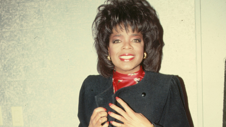 Oprah posing in the 1980s