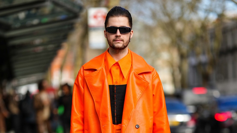 Man in orange outfit