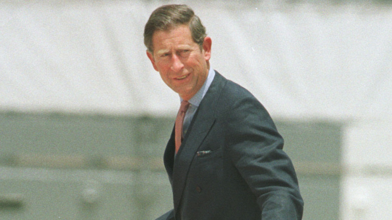 Prince Charles looking to the side