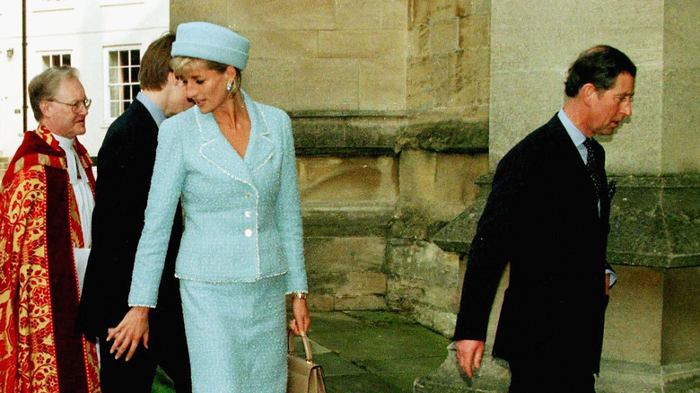 Diana Spencer and Prince Charles attending a royal event