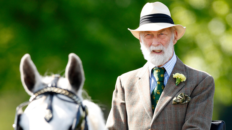 Prince Michael of Kent horse riding