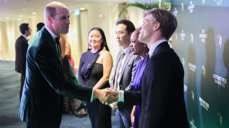 Prince William shaking Robert Irwin's hand