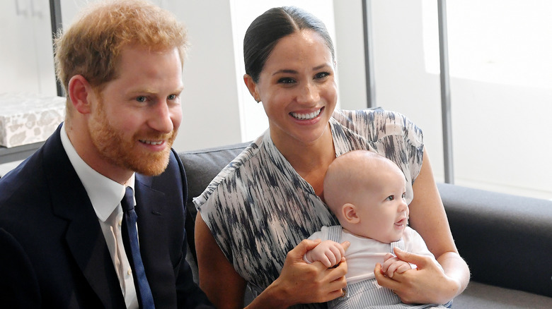 Prince Harry, Meghan Markle, and Archie 