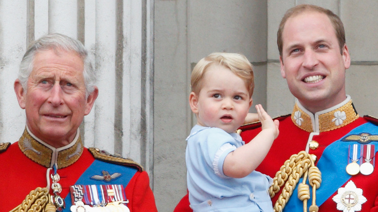 Prince Charles, Prince William and Prince Louis attend an event