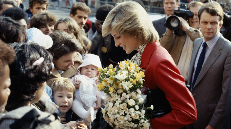 Princess Diana meeting the public