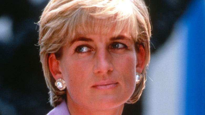 Princess Diana at anti-landmines press briefing