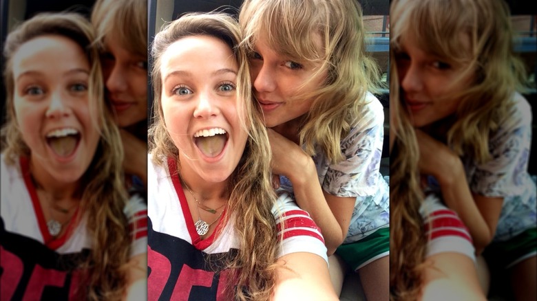 Priscilla Block Taylor Swift smiling selfie