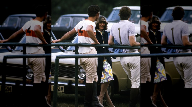 Young King Charles and Queen Camilla talking