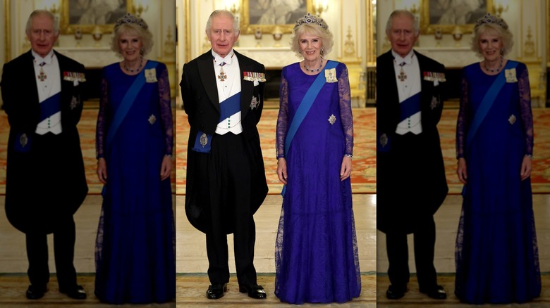 King Charles and Queen Camilla at the state banquet