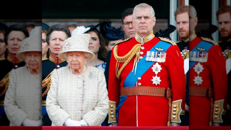 Queen Elizabeth and Prince Andrew