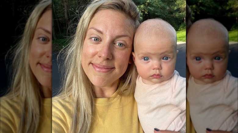 Briana Culberson holding her baby