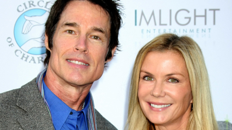 Ronn Moss Katherine Kelly Lang smiling