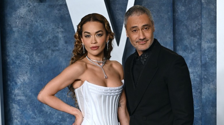 Rita Ora and husband Taika Waititi dressed up on the red carpet