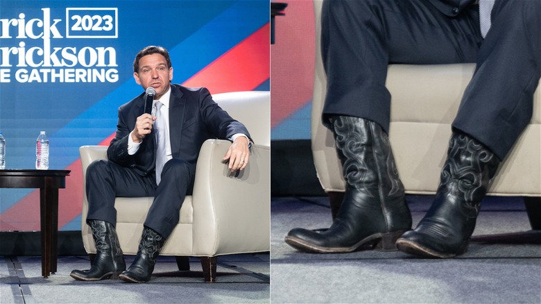 Ron DeSantis wearing cowboy boots