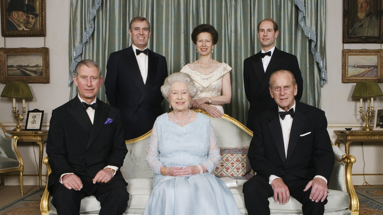 the royal family posing