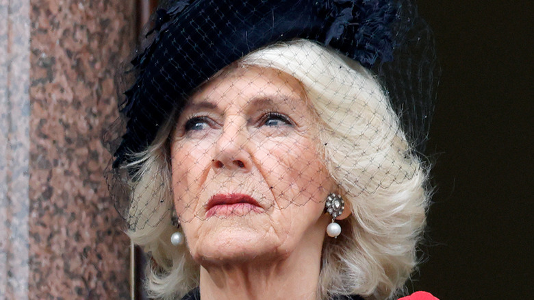 Camilla, Queen Consort in black hat