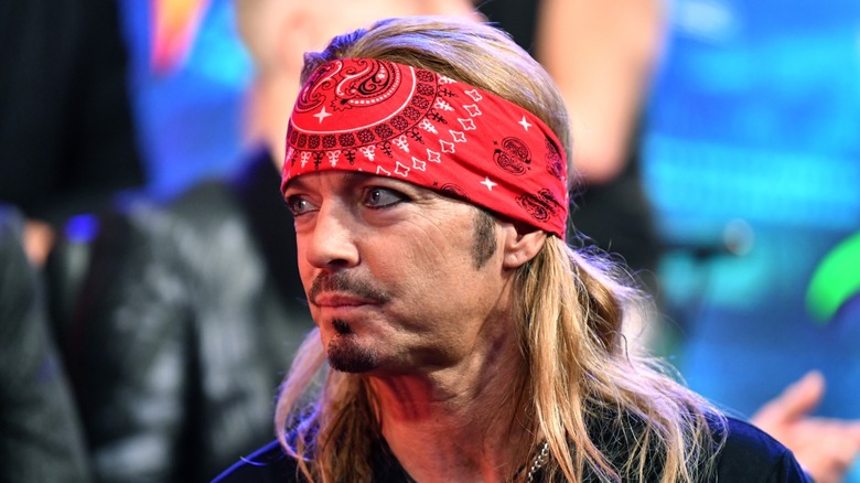 Bret Michaels staring off