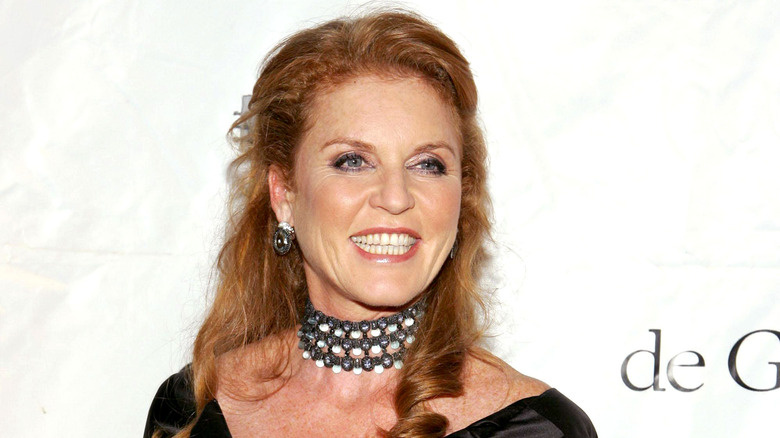 Sarah Ferguson smiling on the red carpet