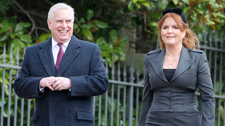 Sarah Ferguson and Prince Andrew smiling 