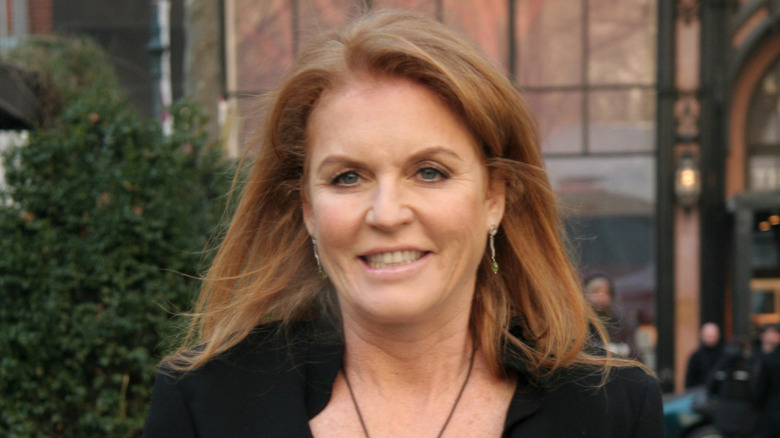 Sarah Ferguson walking in the street