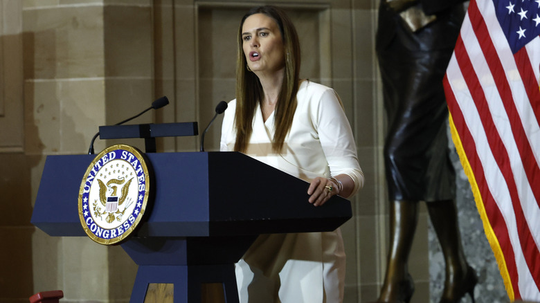 Sarah Huckabee Sanders at the U.S. Capitol, 2024.