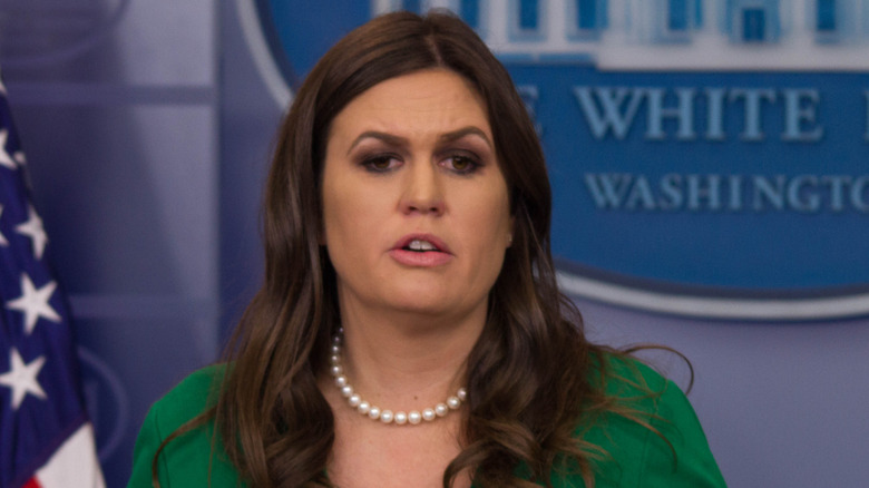 Sarah Huckabee Sanders at the White House, 2017.