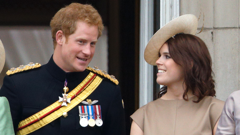 Prince Harry and Princess Eugenie at Buckingham Palace