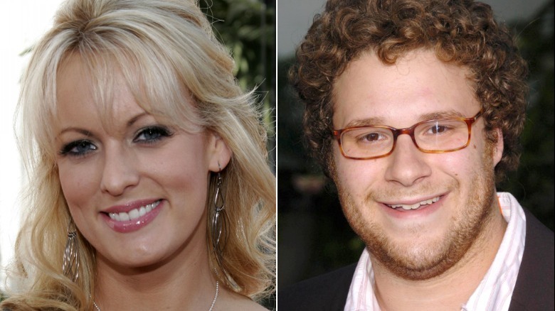 Stormy Daniels and Seth Rogen