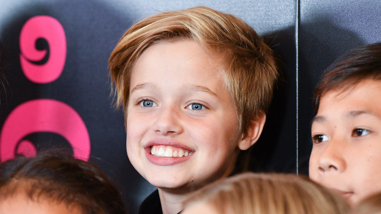 Shiloh Jolie-Pitt smiling 