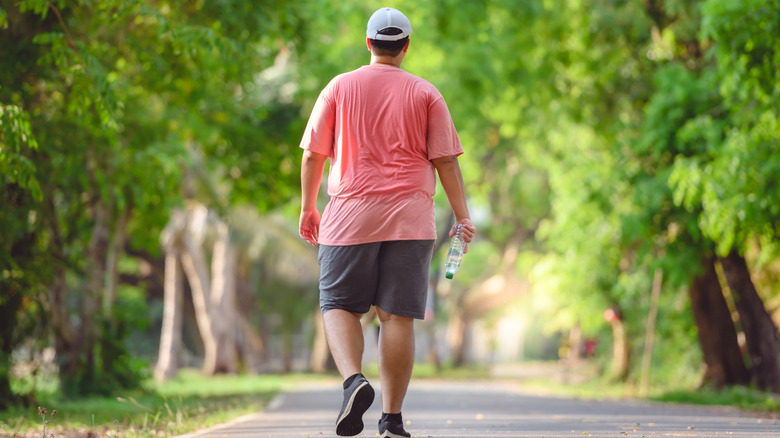 Man walking in park