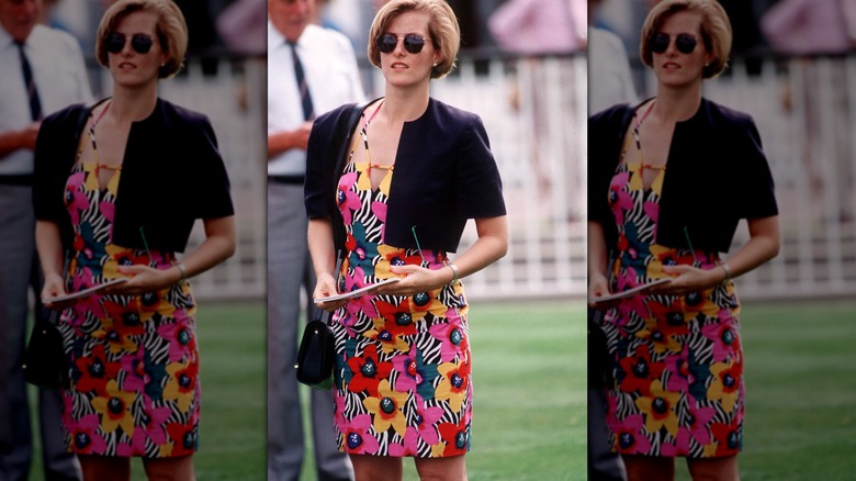 Sophie, Duchess of Edinburgh wearing floral mini-dress in the '90s