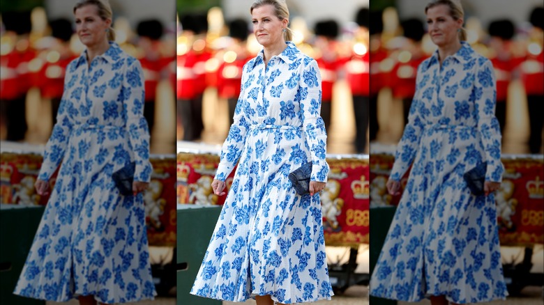 Sophie, Duchess of Edinburgh, wearing a floral dress 