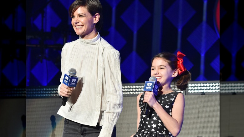 Katie Holmes and Suri Cruise smiling